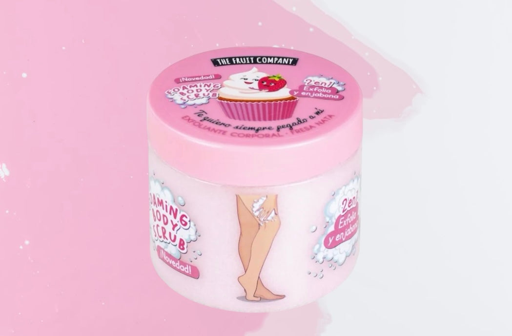 BODY SCRUB + SAVON 2 EN 1 THE FRUIT COMPANY FRAISE CHANTILLY 🍓