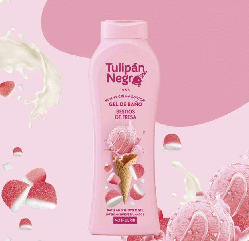 GEL DOUCHE TULIPAN NEGRO YUMMY CRÈME GLACÉ BONBON FRAISE 🍓