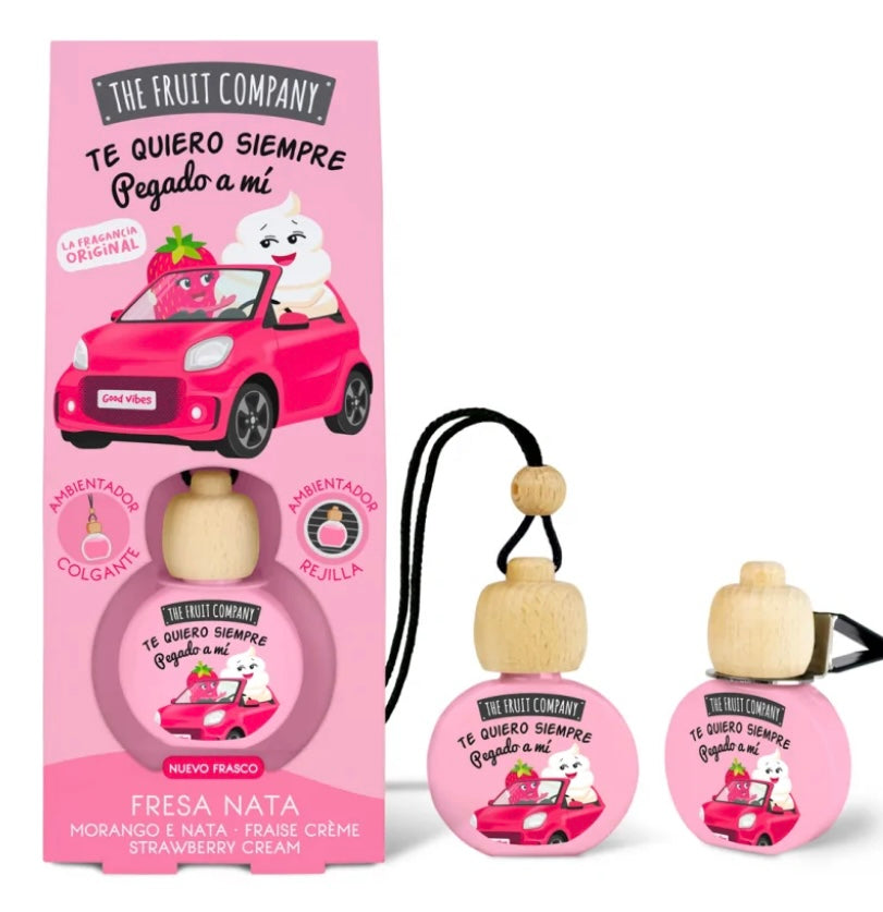 DÉSODORISANT VOITURE THE FRUIT COMPANY FRAISE CHANTILLY 2 OPTIONS 🍓