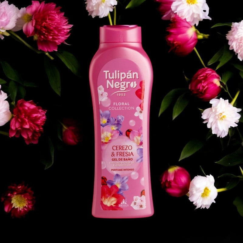 GEL DOUCHE TULIPAN NEGRO CERISE ET FRESIA 650ML